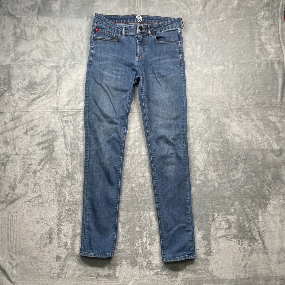 Mountain Hardwear Womens Skinny Stretch Jeans Blue‎ Denim Distressed Size 6/31